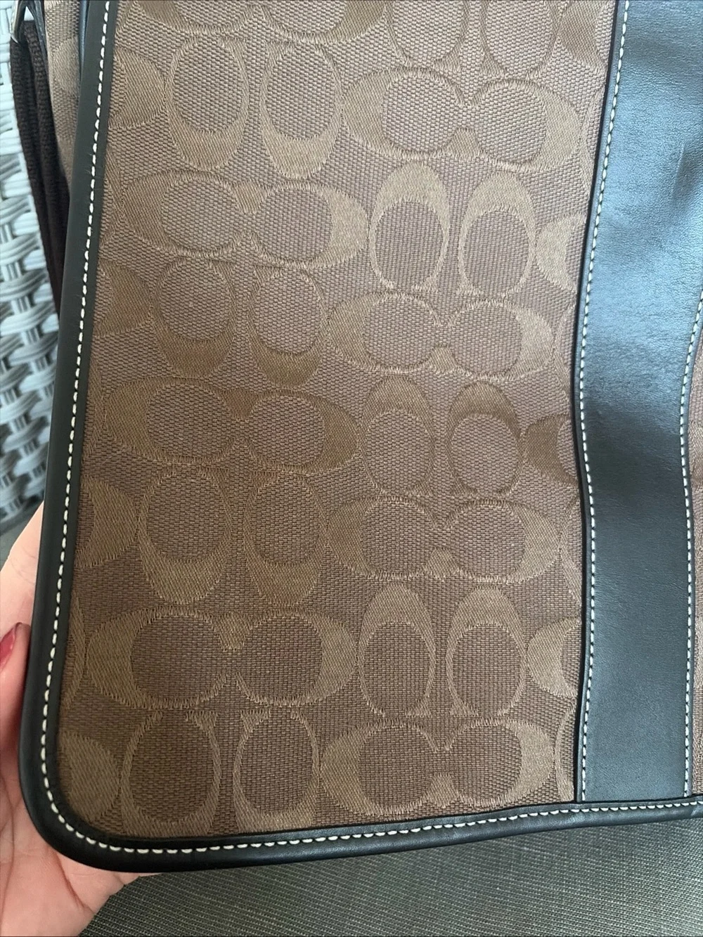 Coach Leather Signature Messenger Bag Shoulder Bag - Excellent